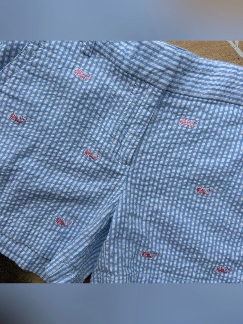 Vineyard Vines Whale Seersucker Shorts Girls Size 12